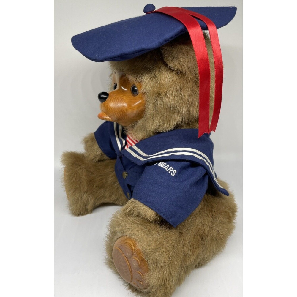RAIKES Bear CHRISTOPHER 14" Pouty Sailor Wooden Face 5455 Vintage 1986 - Picture 6 of 9